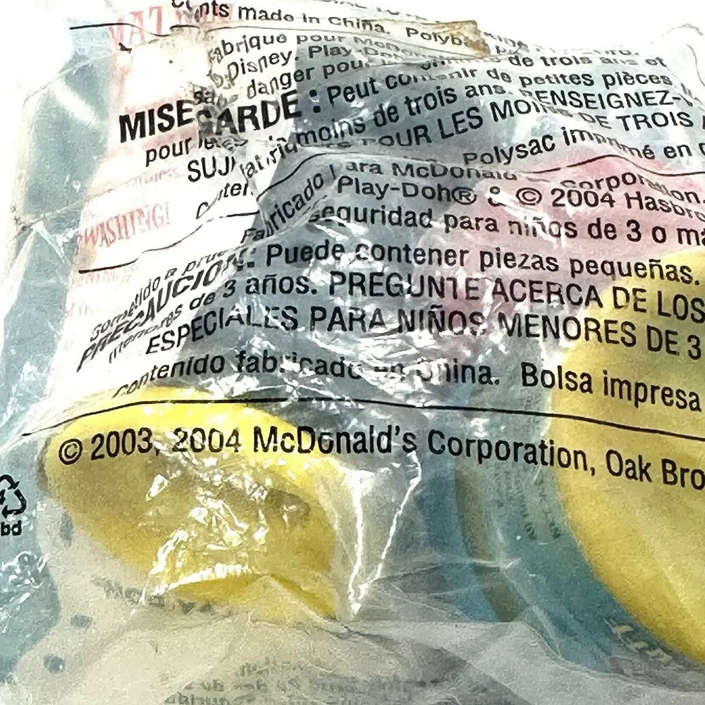 New 2003 Disney Lilo & Stitch Play-Doh # 3 Mcdonalds Happy Meal Toy 2004